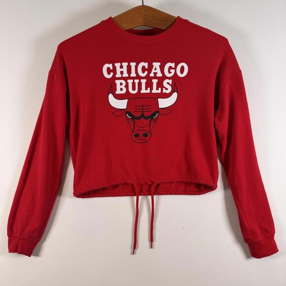 Chicago Bulls Cropped Sweatshirt - Small - Picture 1 of 8